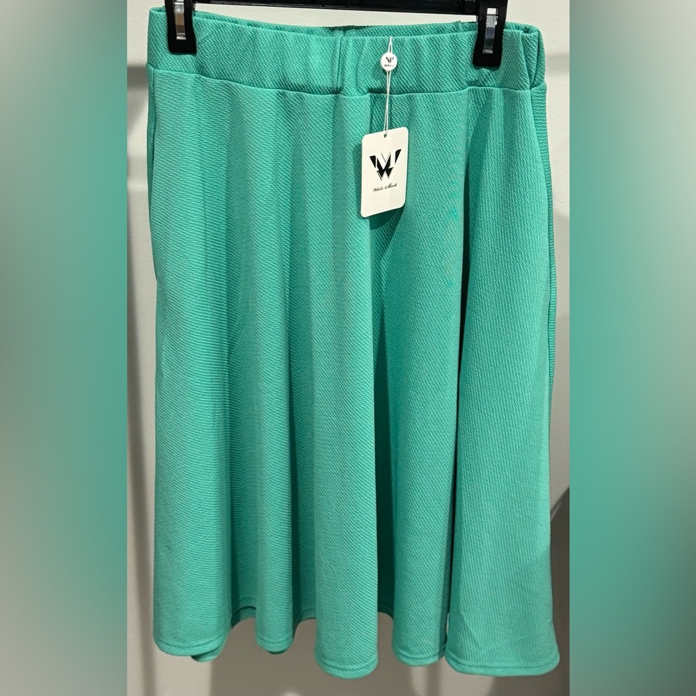 White Mark Turquoise Midi Skirt Size M New With Tags